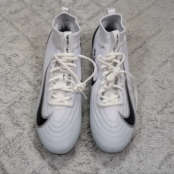 Nike Air Zoom Vapor Pro 1 White Black Football Cleats Mens Sz 11.5 IB2495-105